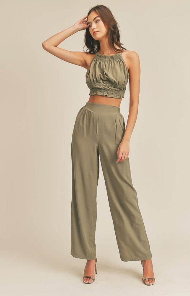 Crop top and on sale trouser