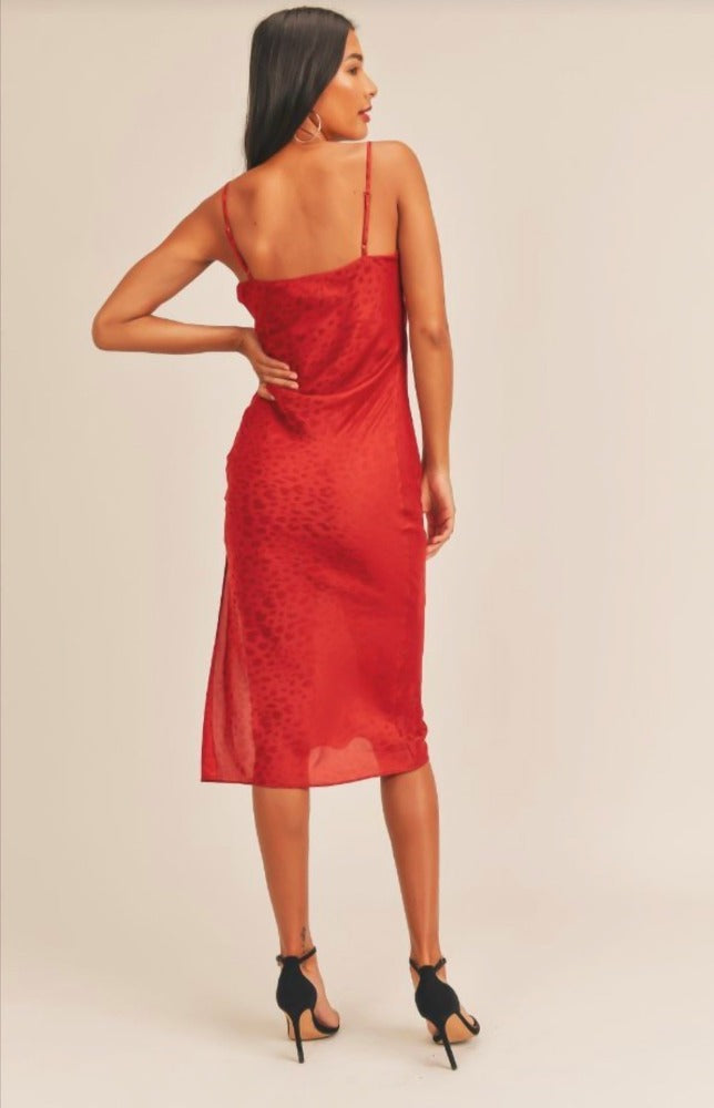 shirred-side satin midi dress Banana Republic SHIRRED-SIDE, SATIN MIDI DRESS