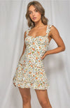 The Lily Floral Printed Tiered Dress is like a breath of fresh air for your wardrobe! Lightweight woven fabric, in a whimsical white, teal, green and orange floral print, falls from ruffles straps, into a love heart neckline. The minimal bustier styled bodice leads into a flirty shift silhouette with a tiered ruffled hem.